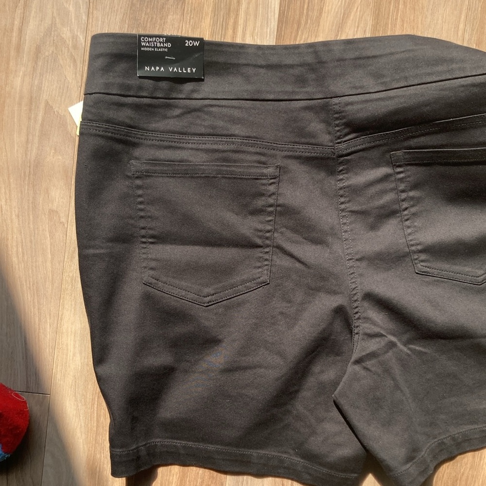 Napa Valley short black comfort waistband hidden elastic pull on 20W - Picture 8 of 16